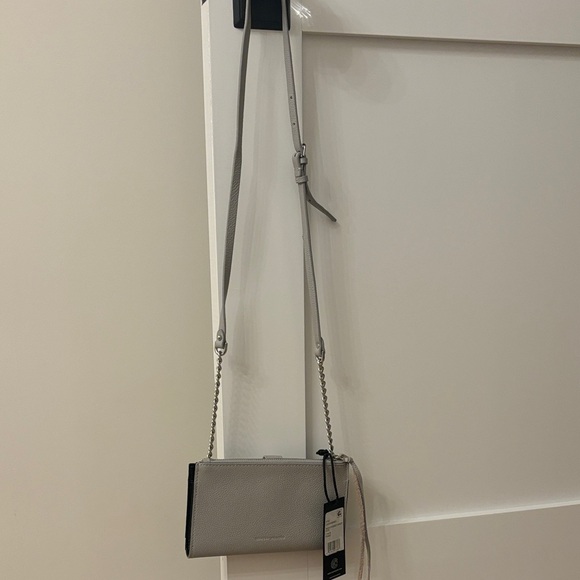 Rebecca Minkoff Gray Crossbody Bag with Gold Studs - Picture 2 of 4